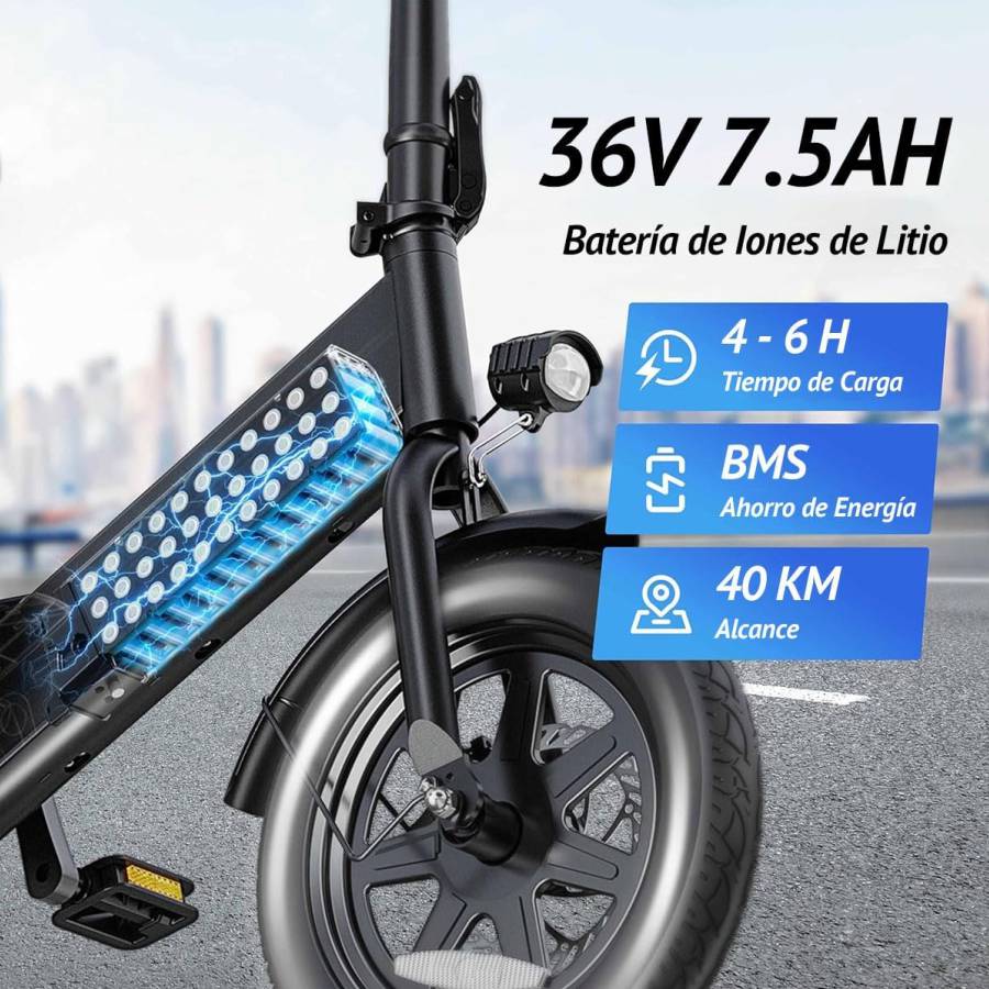 IMAGEN - LaTachuelaTech - bicicletas eléctricas en Amazon - bicicleta eléctrica plegable amazon - DYU - C3 - 07