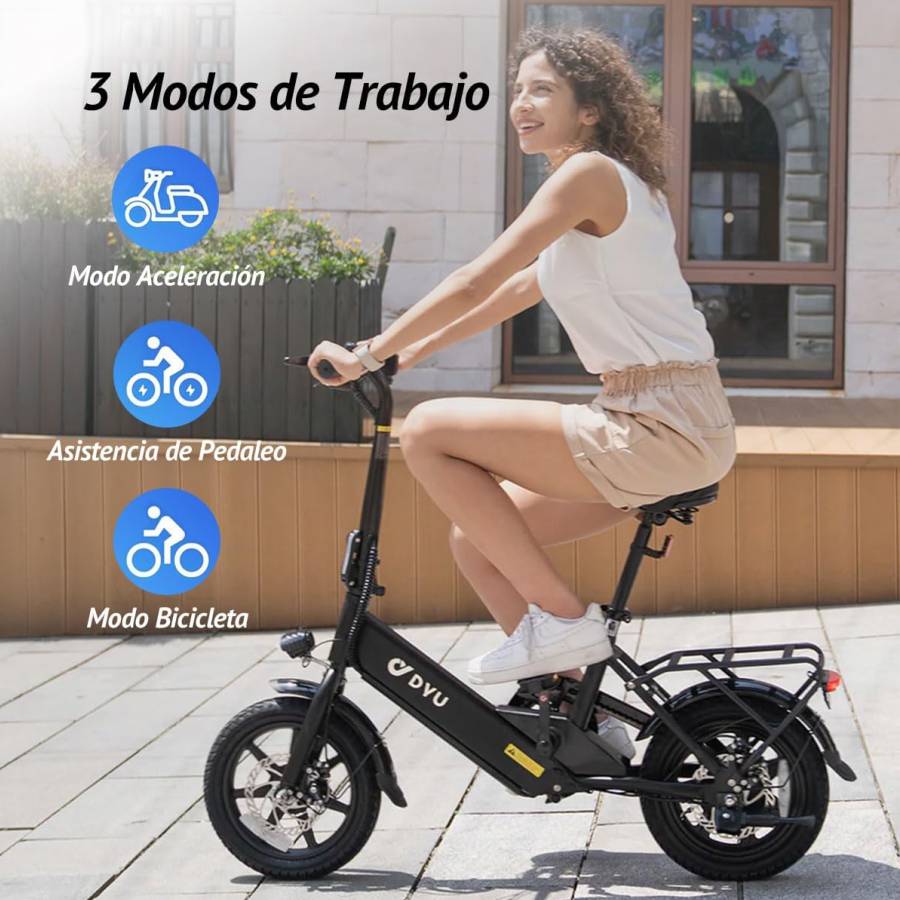 IMAGEN - LaTachuelaTech - bicicletas eléctricas en Amazon - bicicleta eléctrica plegable amazon - DYU - C3 - 10