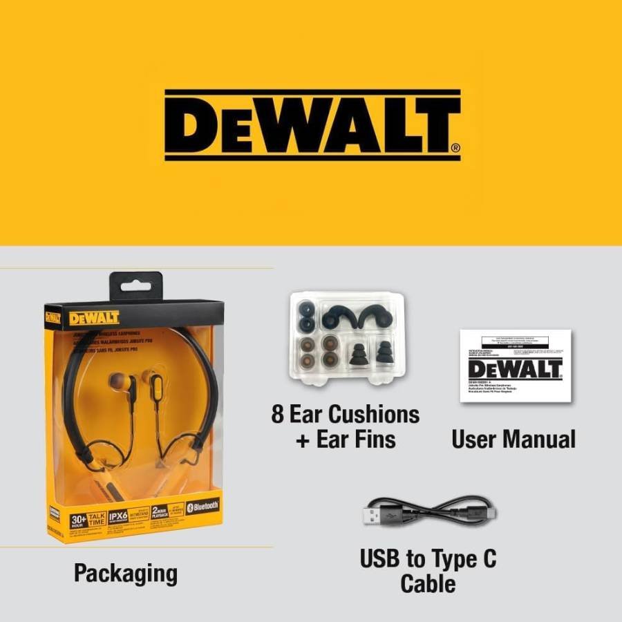🎧 ¡Audífonos DeWalt IPX6! 🎵 ¿Música para Rudos como Chuck Norris y sus Cumbias ó Puro Marketing? 💥🤔 5 IMAGEN - LaTachuelaTech - dewalt ipx6 - Auriculares Dewalt - Características accesorios incluidos - 07