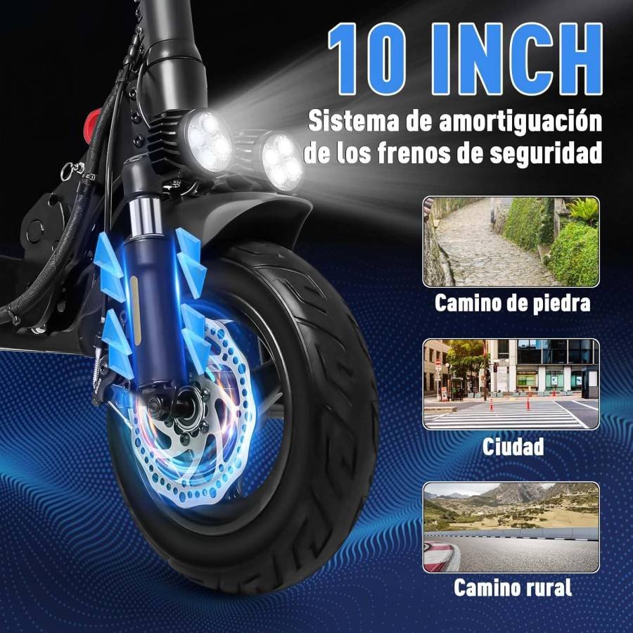 ¿Un Patín Eléctrico? ¡No! Es el HONEYWHALE T4B SCOOTER ELÉCTRICO 🤘 ¡Tu Pasaporte a la Libertad! 21 IMAGEN - LaTachuelaTech - HoneyWhale T4b Scooter Eléctrico - características - 11
