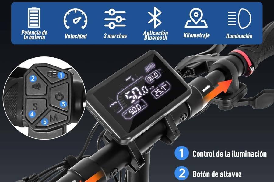 ¿Un Patín Eléctrico? ¡No! Es el HONEYWHALE T4B SCOOTER ELÉCTRICO 🤘 ¡Tu Pasaporte a la Libertad! 30 IMAGEN - LaTachuelaTech - HoneyWhale T4b Scooter Eléctrico - comparativa - 08