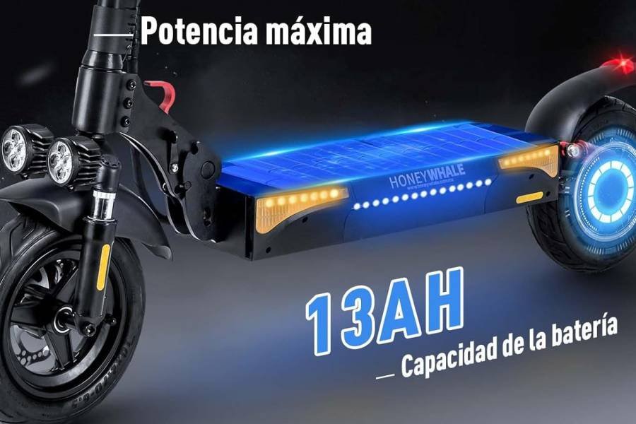 ¿Un Patín Eléctrico? ¡No! Es el HONEYWHALE T4B SCOOTER ELÉCTRICO 🤘 ¡Tu Pasaporte a la Libertad! 24 IMAGEN - LaTachuelaTech - HoneyWhale T4b Scooter Eléctrico - mejor precio - 07