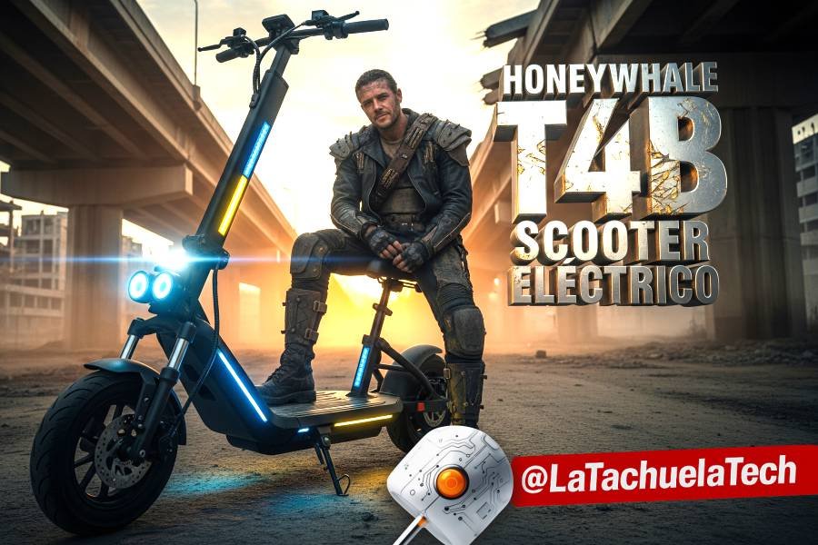 ¿Un Patín Eléctrico? ¡No! Es el HONEYWHALE T4B SCOOTER ELÉCTRICO 🤘 ¡Tu Pasaporte a la Libertad! 15 IMAGEN - LaTachuelaTech - HoneyWhale T4b Scooter Eléctrico - patin t4b - 07