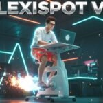 IMAGEN - LaTachuelaTech - flexispot v9 - Un oficinista joven estilo tech moderno con gafas en bicicleta estática - 08