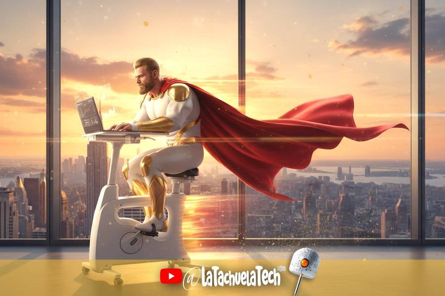 🚴♂️ FLEXISPOT V9 ¡La Máquina Que Trabaja Tus Piernas Mientras Tú Mueves Millones! (O VES MEMES... A SEGÚN) 🤑🦵 70 IMAGEN - LaTachuelaTech - flexispot v9 - un super heroe usa la flexispot bike - 07